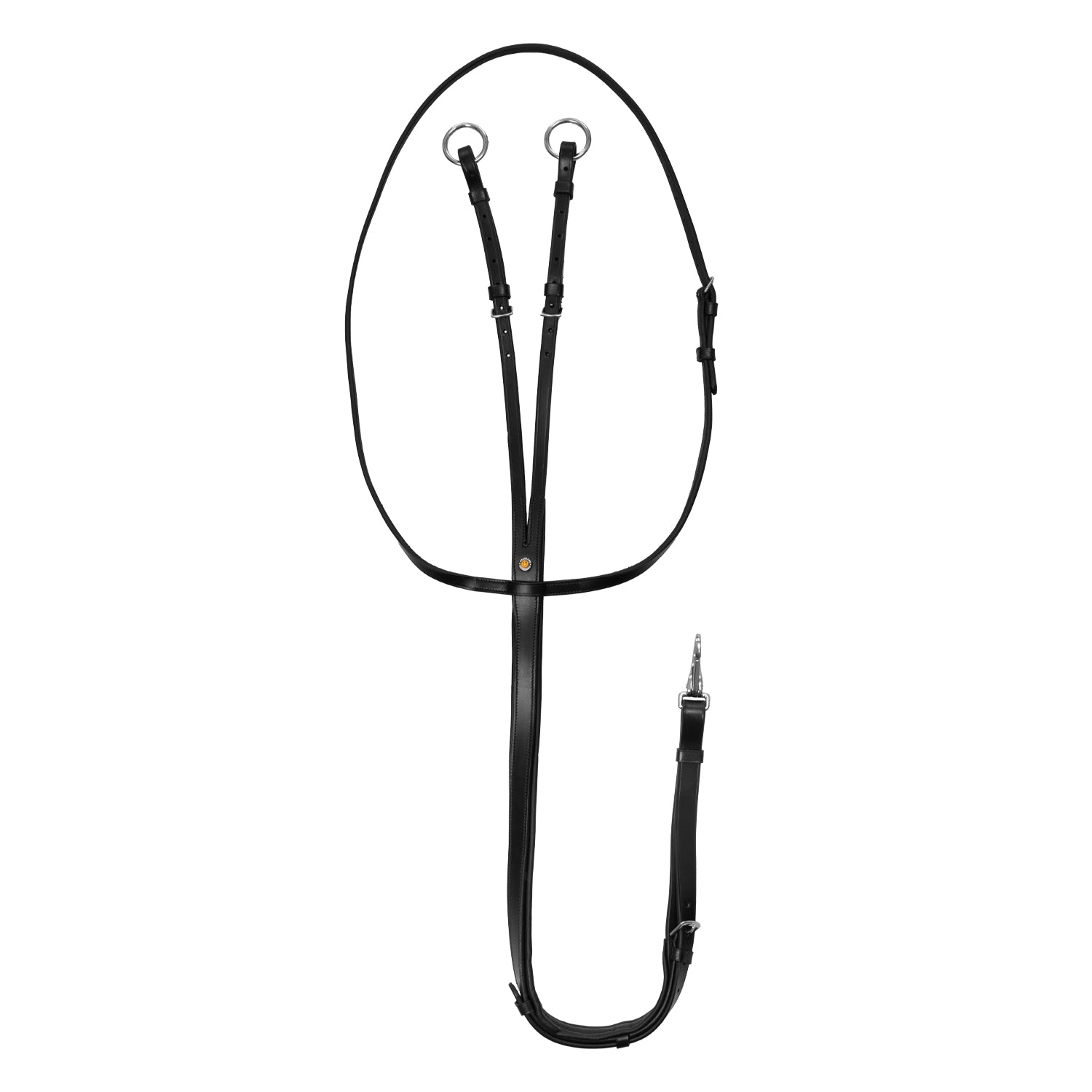 Equestro Martingale Leather Silver Seams #colour_black