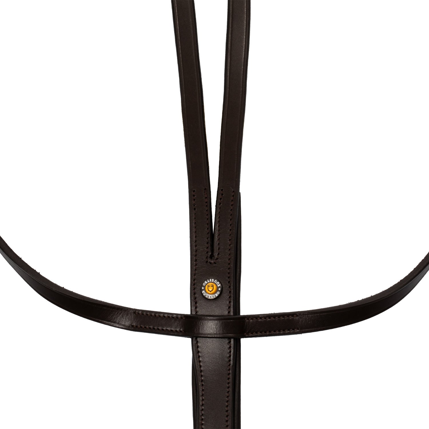 Equestro Martingale Leather Silver Seams #colour_brown