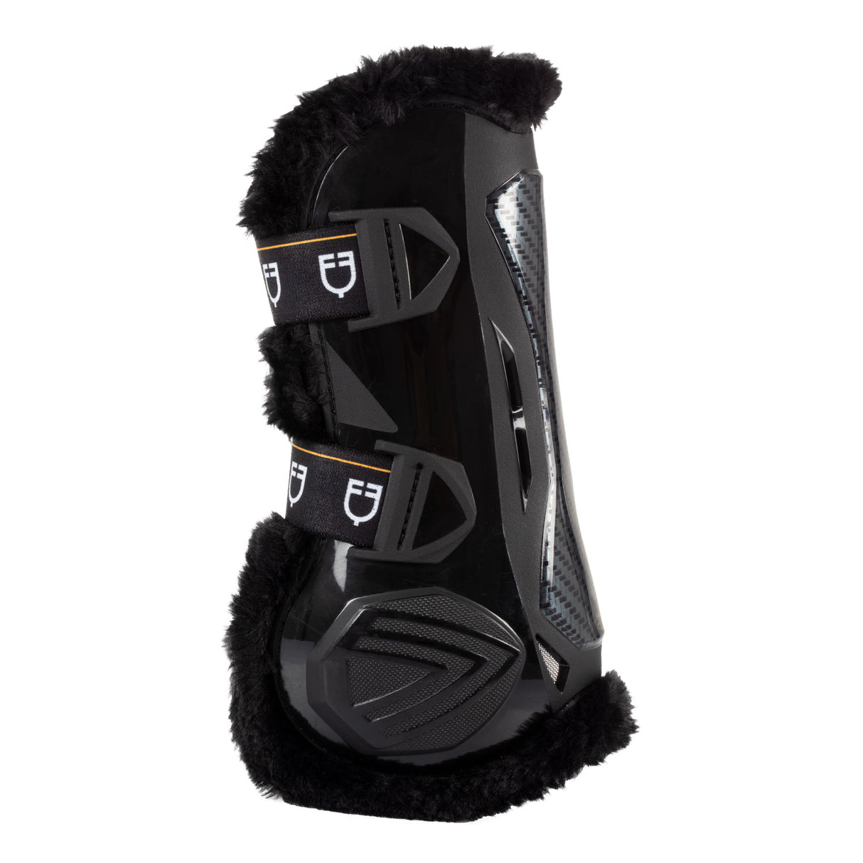 Equestro Spider Man Anatomical Tendon Boots With Synthetic Sheepskin #colour_black