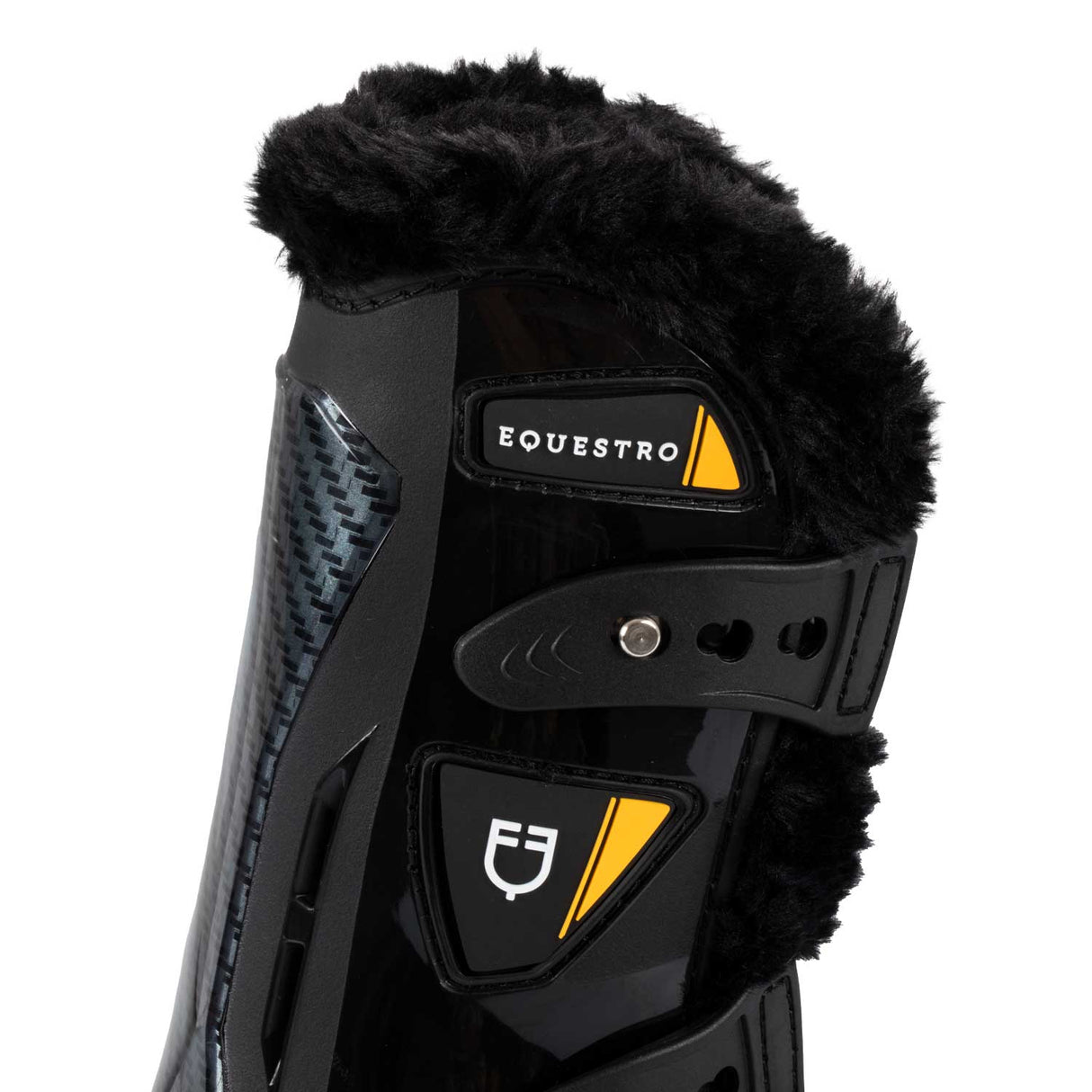 Equestro Spider Man Anatomical Tendon Boots With Synthetic Sheepskin #colour_black