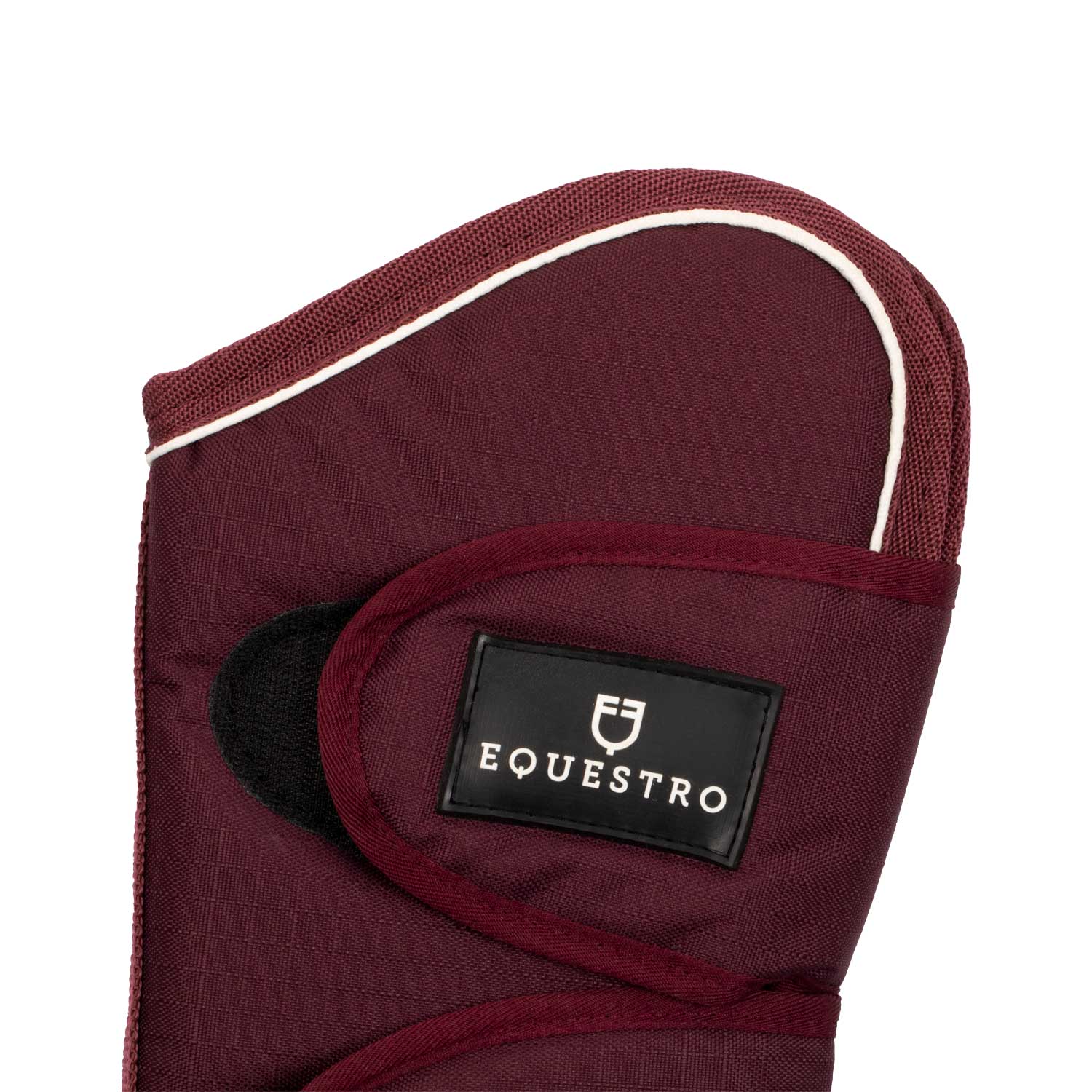 Equestro Travelling Boots Set And Tail Guard With Rubber Patch #colour_burgundy