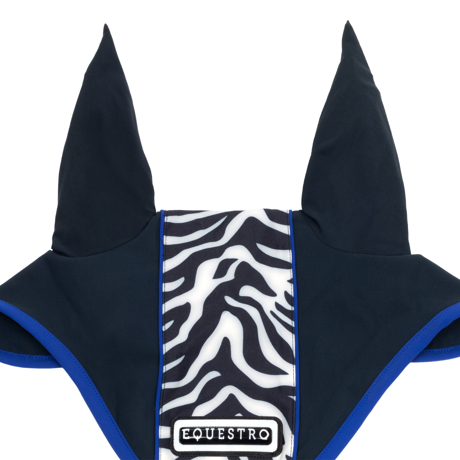 Equestro Fly Veil In Technical Fabric With Zebra Central Band