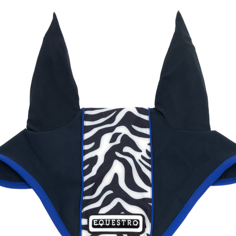 Equestro Fly Veil In Technical Fabric With Zebra Central Band