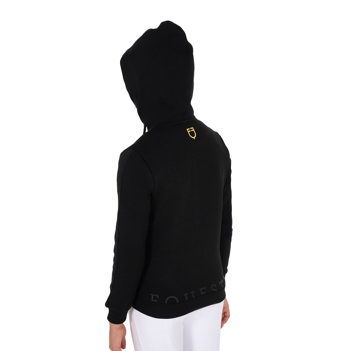 Equestro Girls' Full Zip Sweatshirt Inner Fleece #colour_black