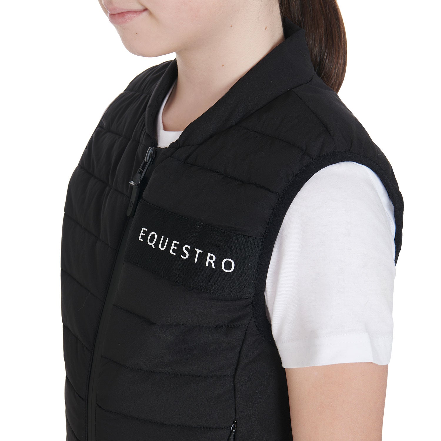 Equestro Kids' Vest In Technical Fabric #colour_black