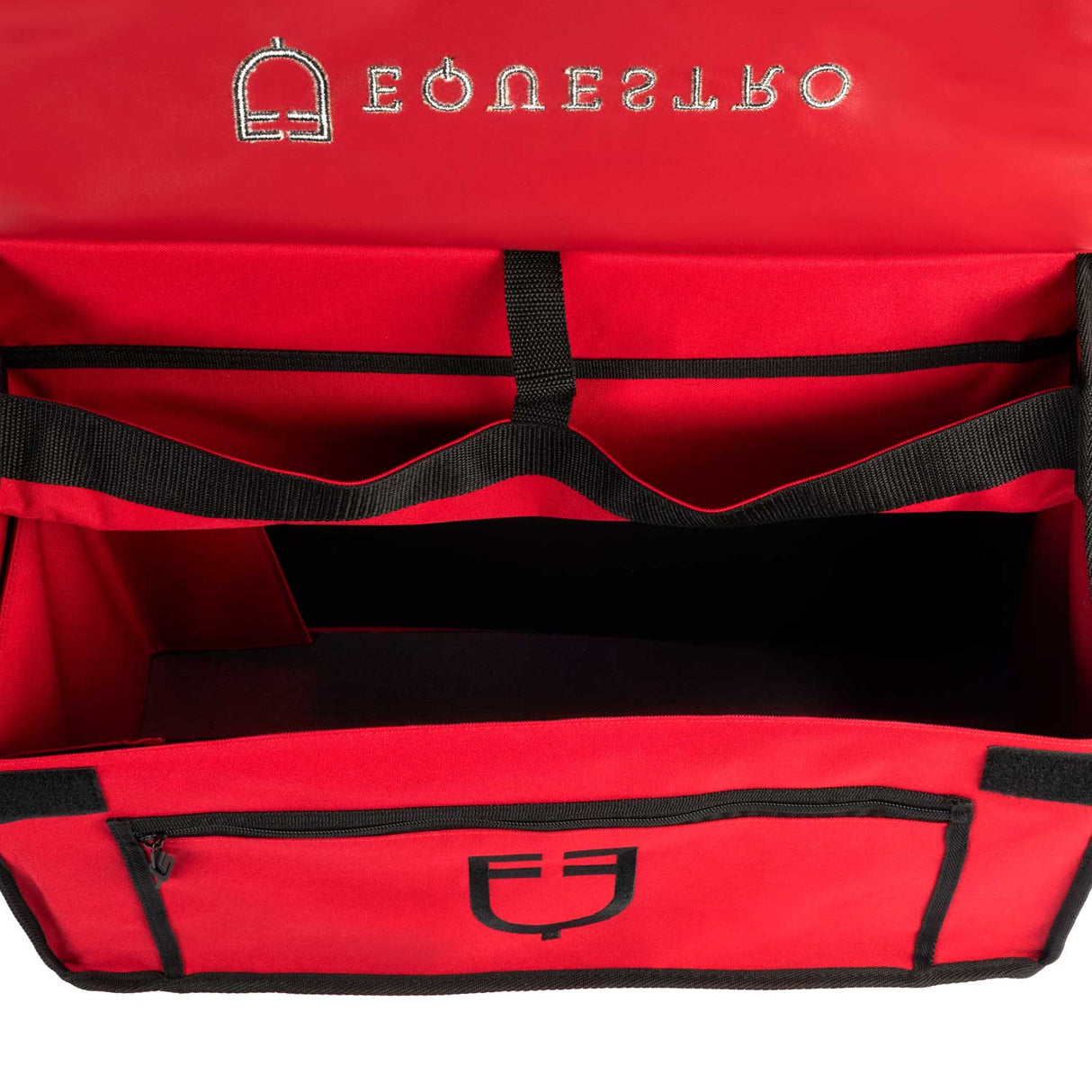 Equestro Grooming Bag With Bar #colour_burgundy