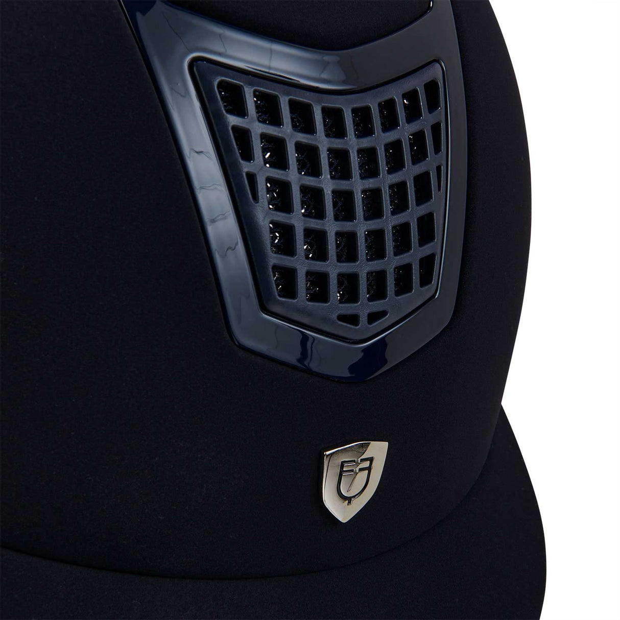 Helmet with colored velvet frame