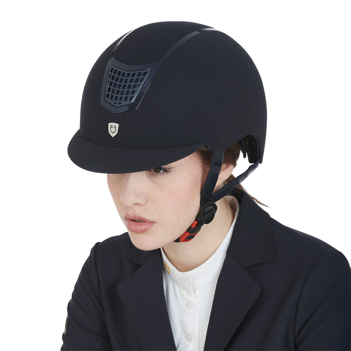 Helmet with colored velvet frame