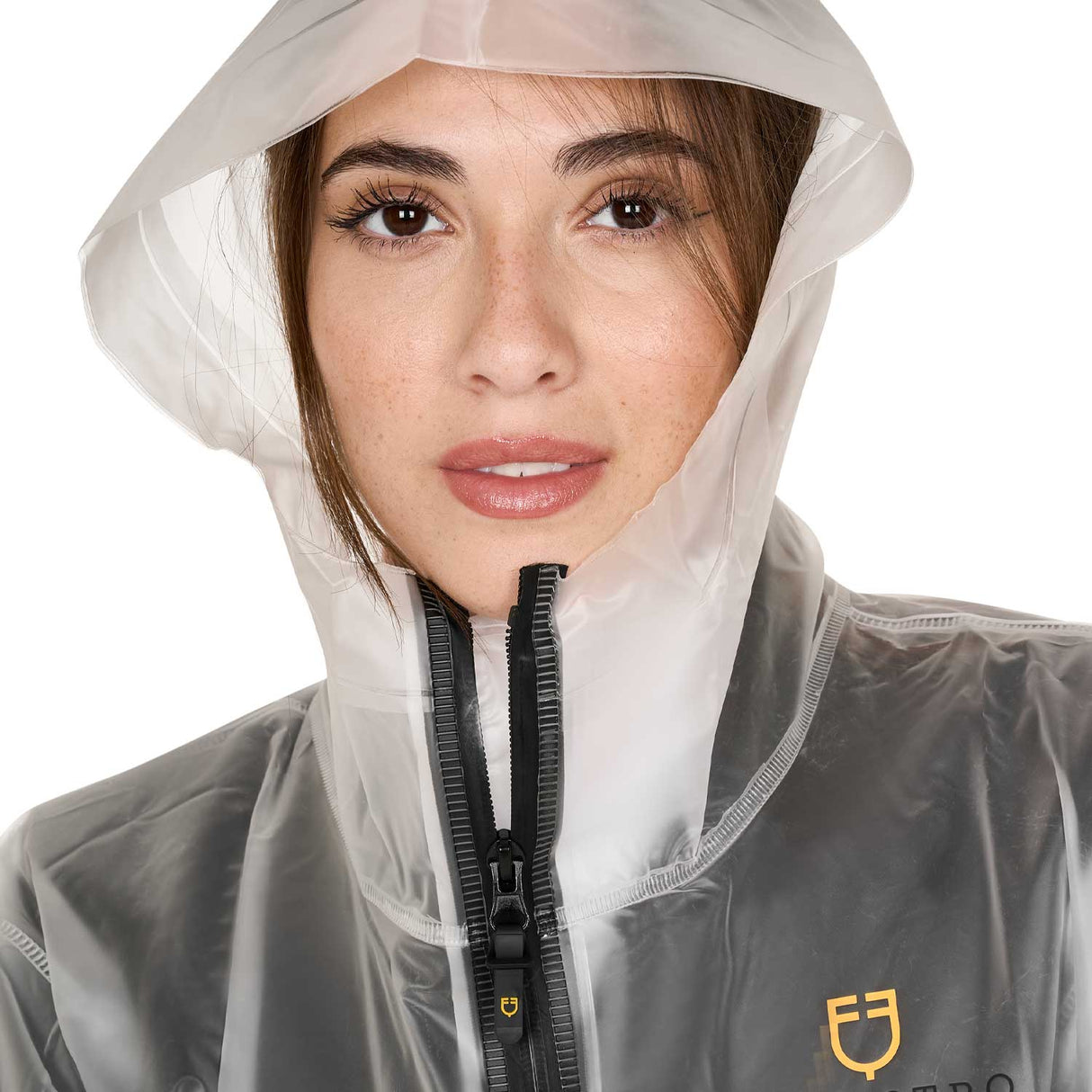 Equestro Unisex Basic Raincoat #colour_white