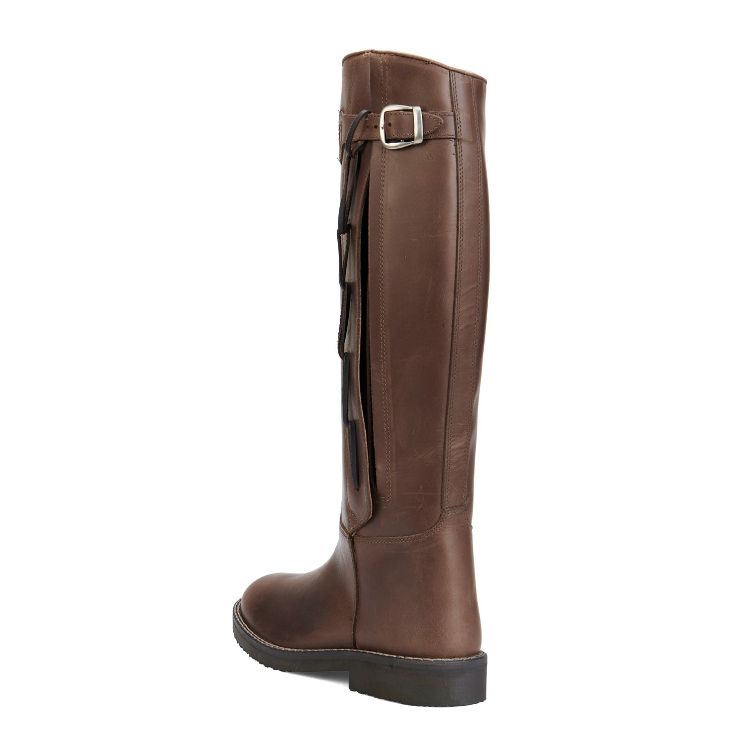 Equestro Unisex Boots With Breathable Inner Lining #colour_brown