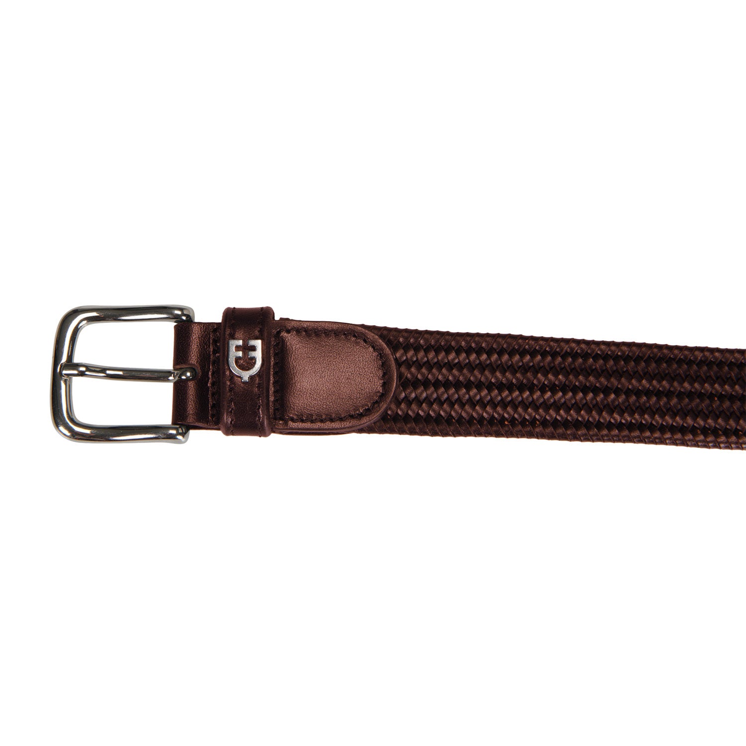 Equestro Elastic Leather Belt #colour_brown