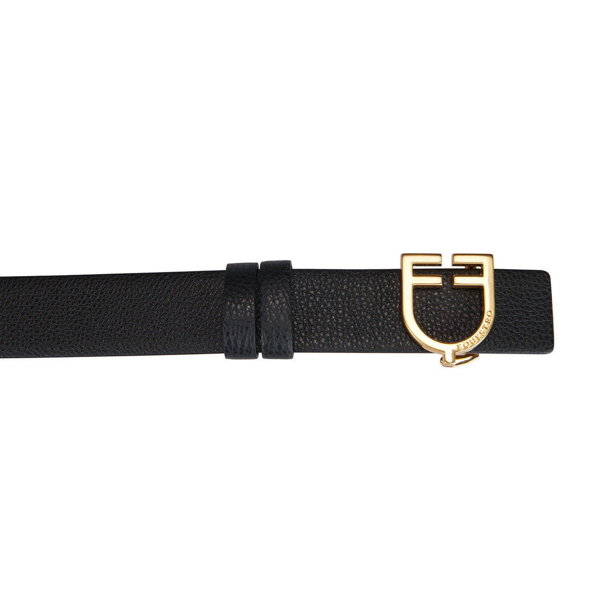Equestro Double Face Smooth Leather Belt #colour_black-brown-gold