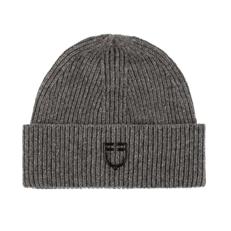 Equestro Unisex Knitted Texture Wool Beanie #colour_grey