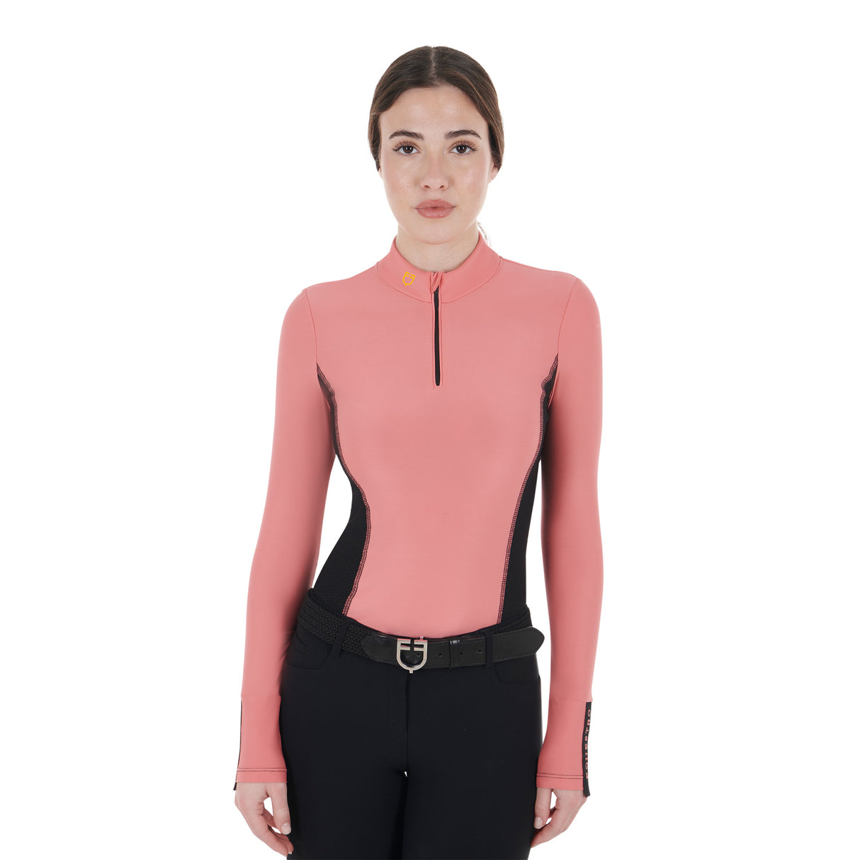 Equestro Women's Long-Sleeved Training Technical Polo Shirt