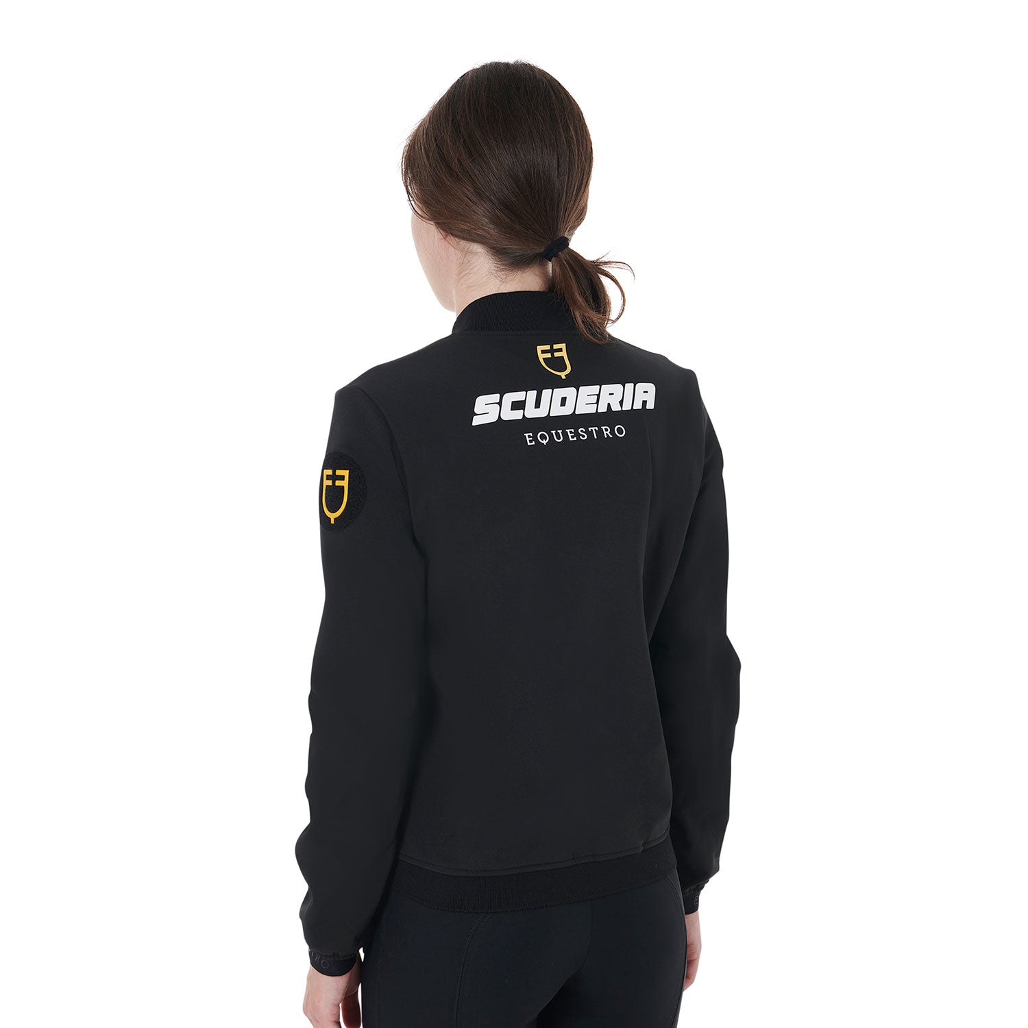 Equestro Scuderia Equestro Women's Bomber Technical Fabric #colour_black