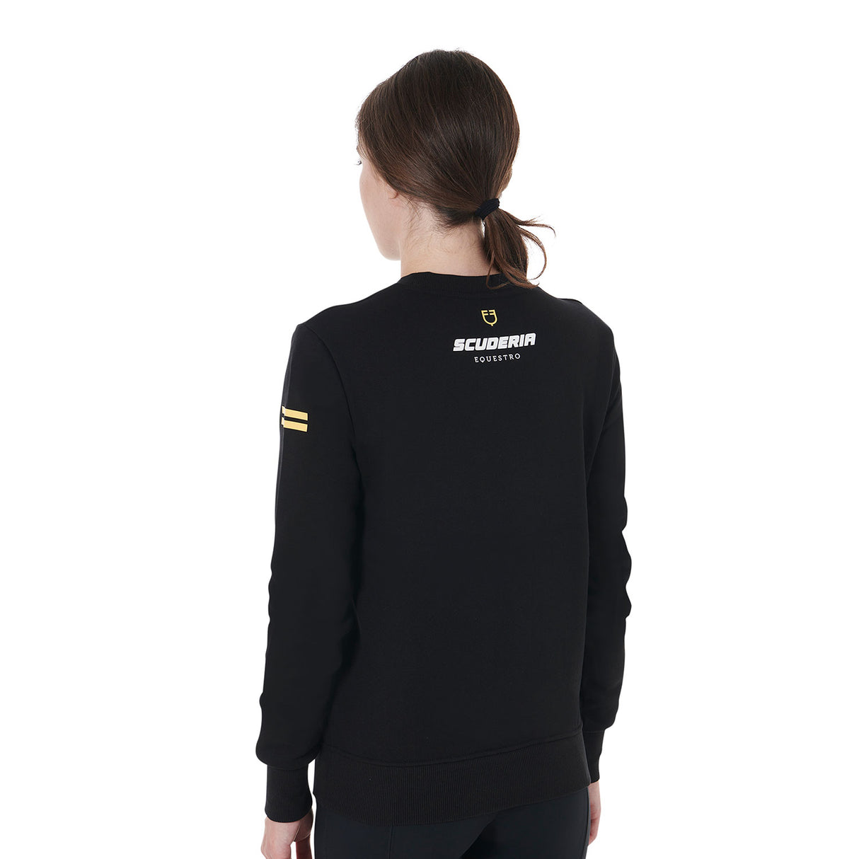 Equestro Scuderia Equestro Women's Crewneck Sweatshirt #colour_black