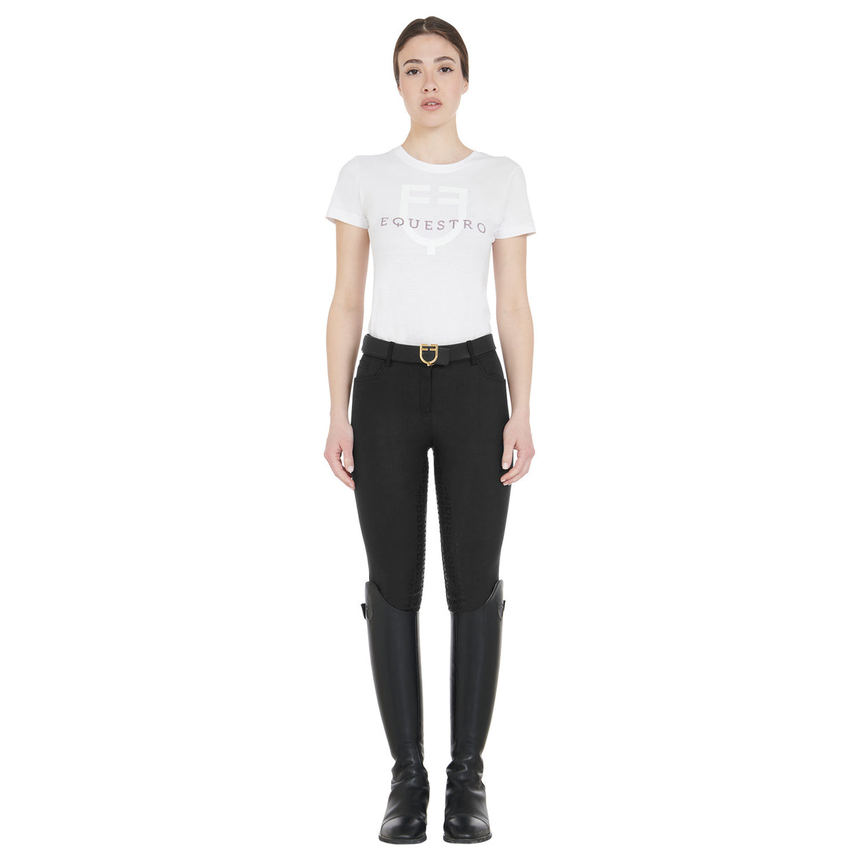 Women's full grip high waisted breeches with fleece lining inside