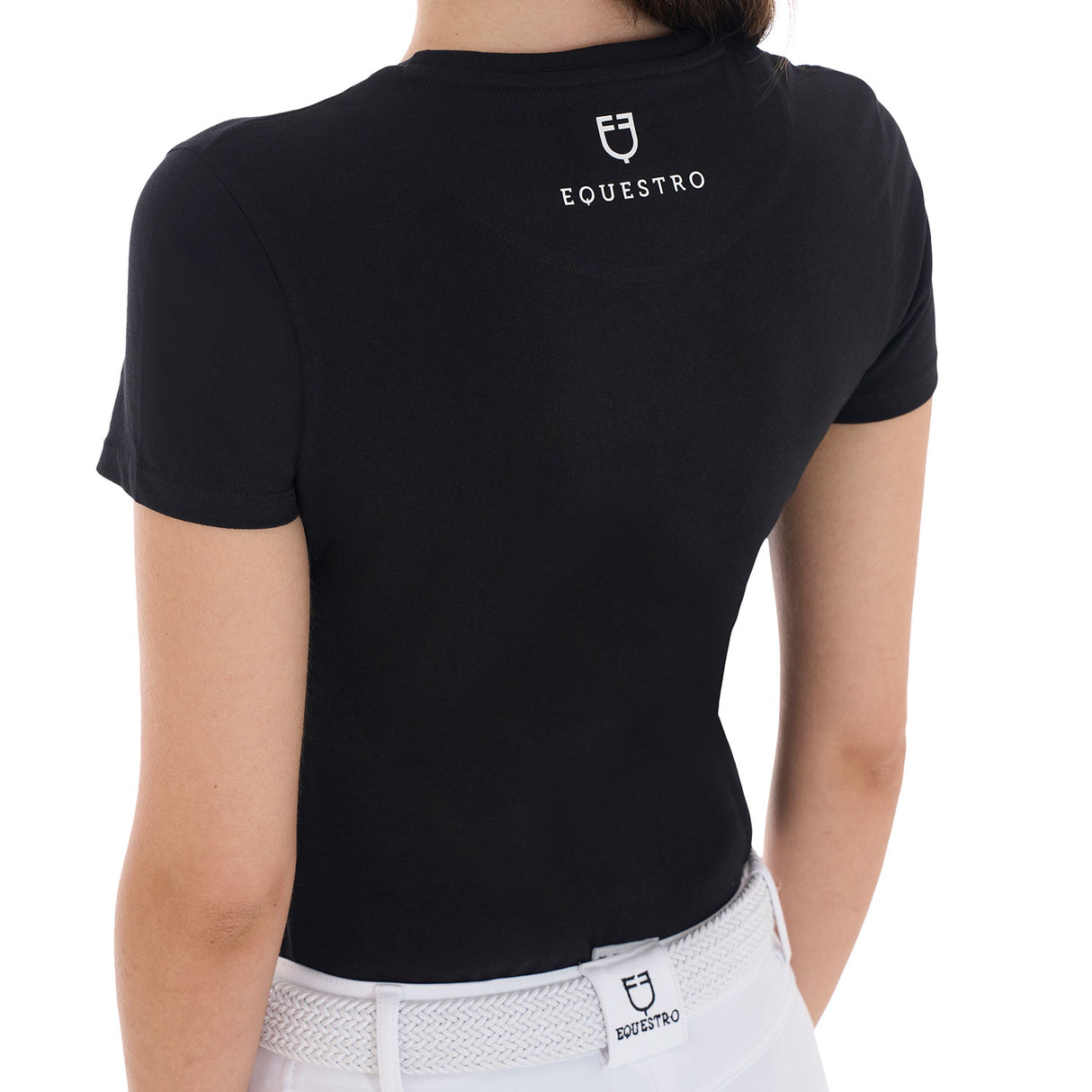 Equestro Women's Eq Cotton T-Shirt #colour_black