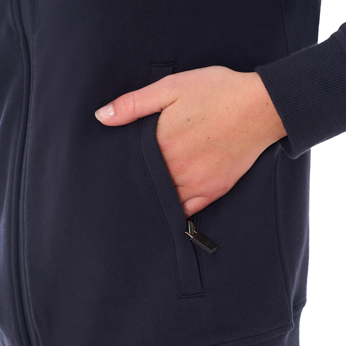 Equestro Women's Hoodie With Zip And Sponge Logo #colour_blue-fucsia