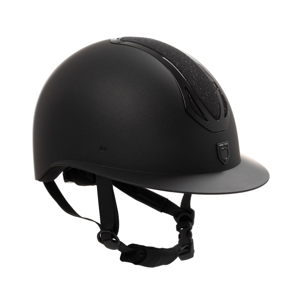 Equestro Azael Stone Women's Helmet With Wide Visor And Rhinestones Homologation En 1384-2023