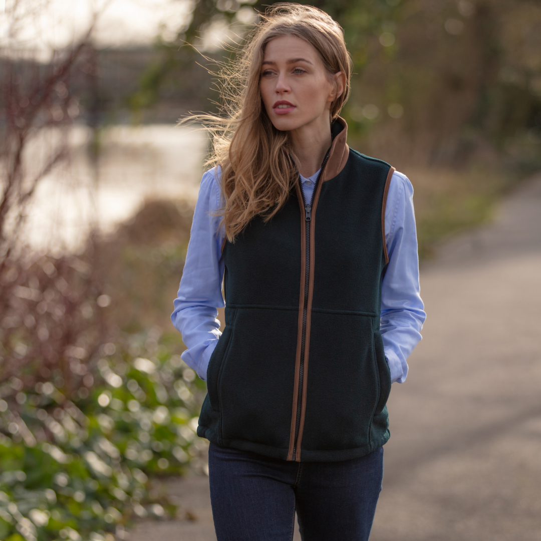 Alan Paine Aylsham Ladies Fleece Gilet #colour_dark-navy