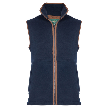 Alan Paine Aylsham Men's Fleece Gilet #colour_dark-navy