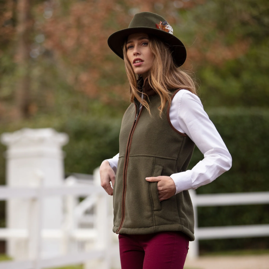 Alan Paine Aylsham Ladies Fleece Gilet #colour_green