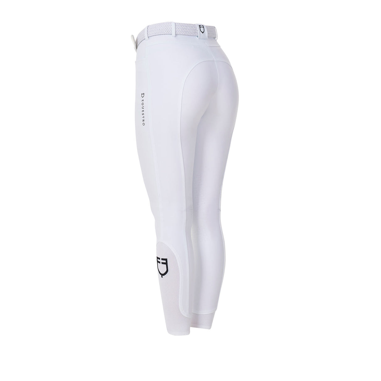 Equestro Women's Knee Grip Breeches Equestro X Fise #colour_white