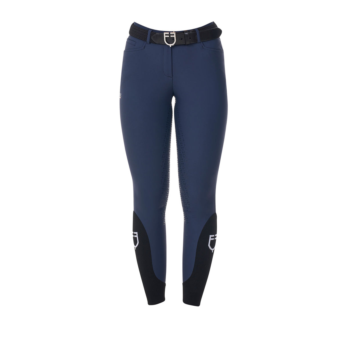 Equestro Women's Full Grip Breeches Equestro X Fise #colour_blue
