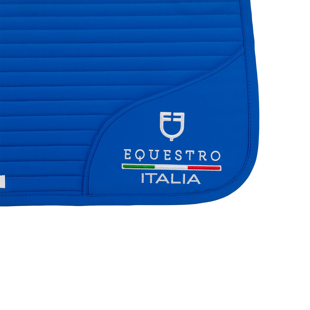 Equestro Dressage Saddle Pad With Embroidered Logo Equestro X Fise #colour_blue
