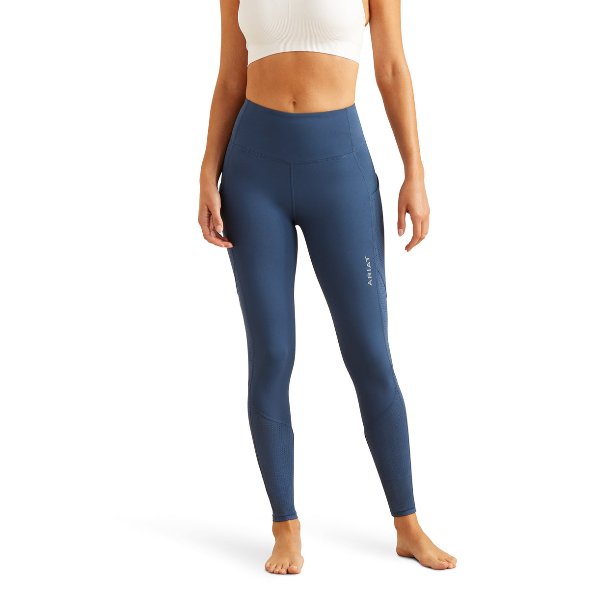 Ariat Women's Breathe Eos Half Grip Recycled Materials Tights #colour_dark-denim