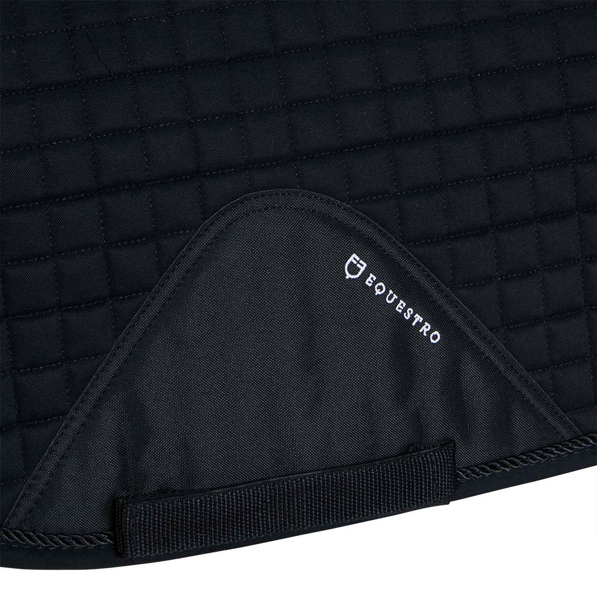 Equestro Dressage Shaped Cotton Saddle Pad #colour_black