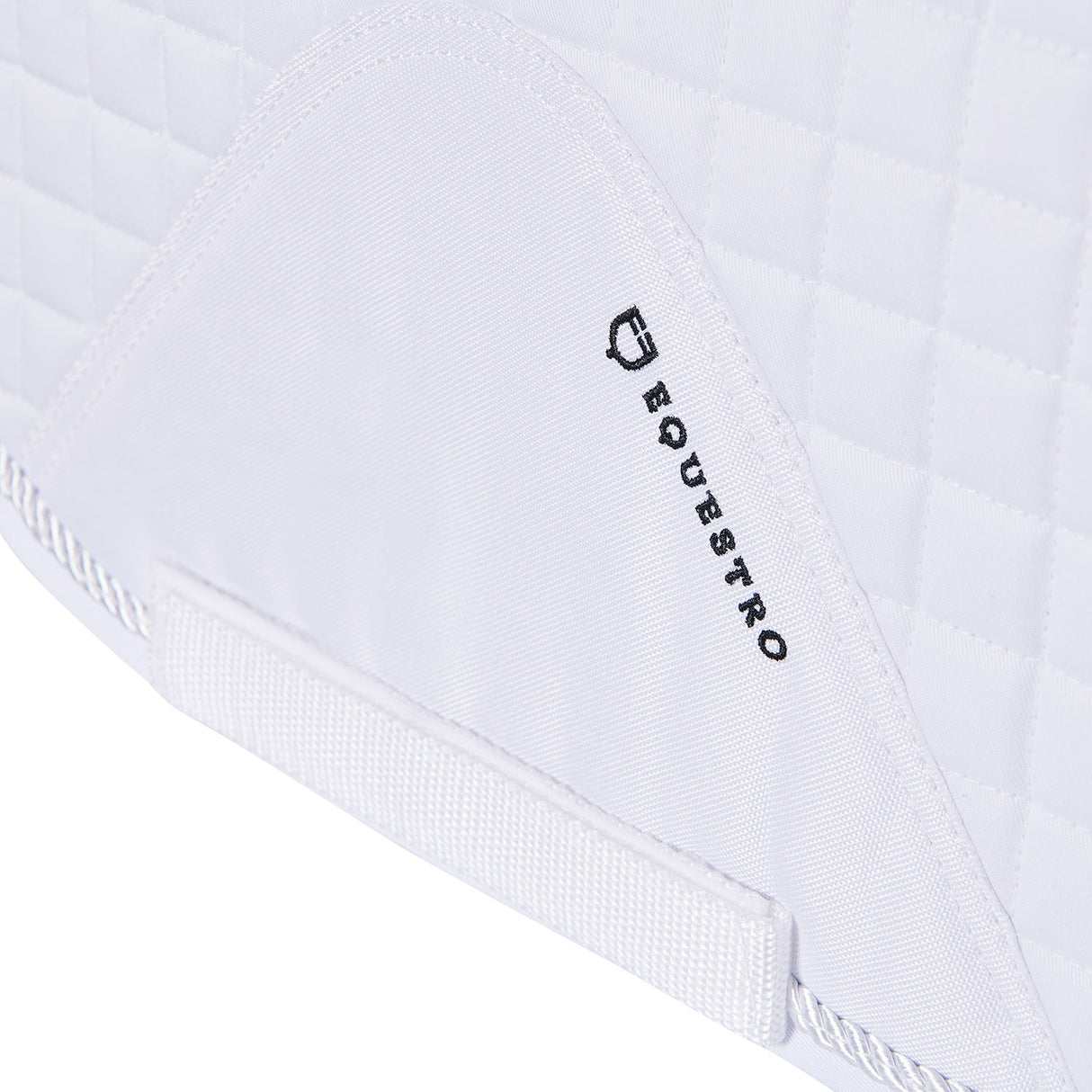 Equestro Dressage Shaped Cotton Saddle Pad #colour_white