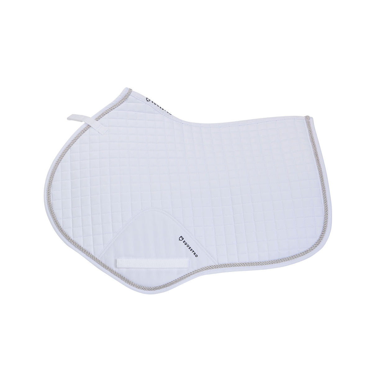 Equestro Shaped Jumping Saddle Pad In Cotton #colour_white