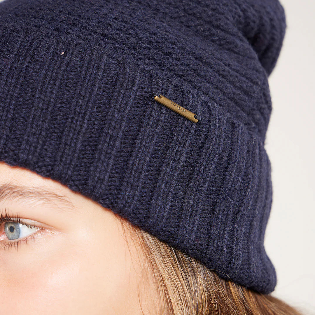 Toggi Thornton Knitted Bobble Hat #colour_midnight-blue