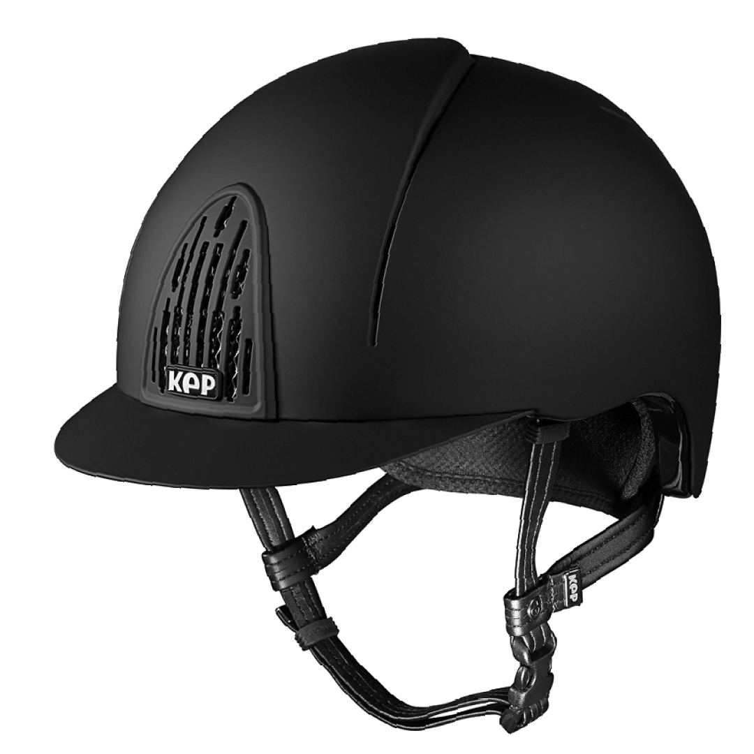 KEP Smart Matt Black Riding Hat with Narrow Liner