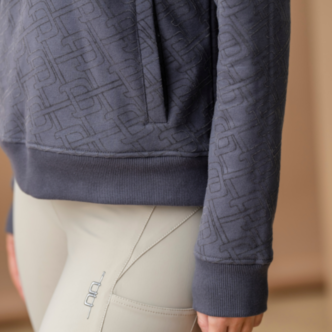 Alessandro Albanese Gabriella Half Zip Sweatshirt #colour_charcoal