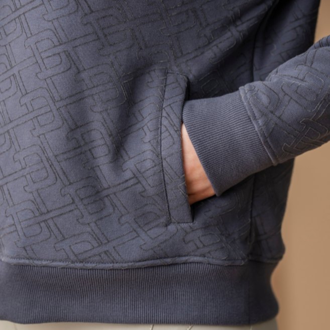 Alessandro Albanese Gabriella Half Zip Sweatshirt #colour_charcoal