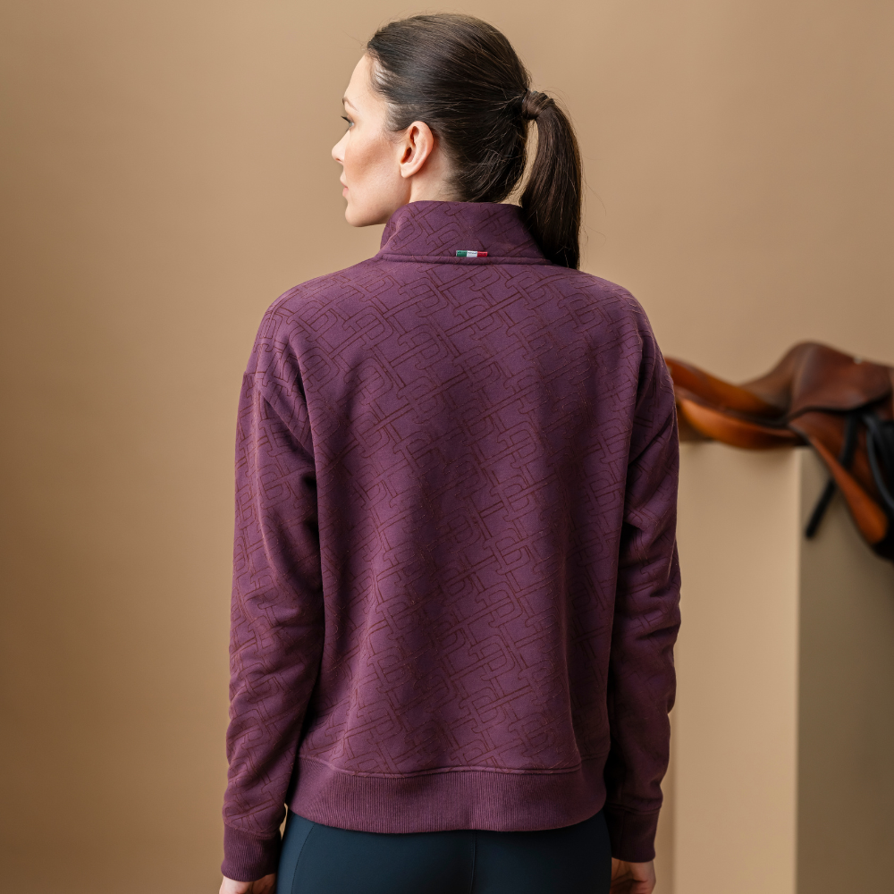 Alessandro Albanese Gabriella Half Zip Sweatshirt #colour_primatova