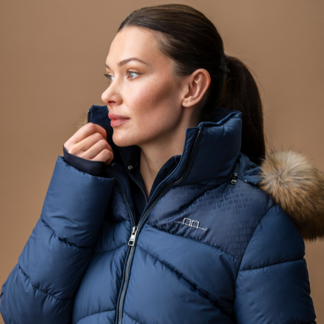 Alessandro Albanese Nivia Ripstop Long Puffer Coat #colour_core-navy