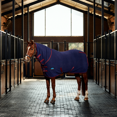 Weatherbeeta Anti-Static Fleece Cooler Combo Neck #colour-navy-burgundy