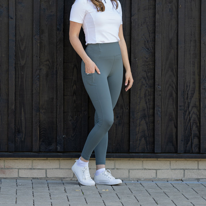 Woof Wear Original Lite Riding Tights #colour_sage-green