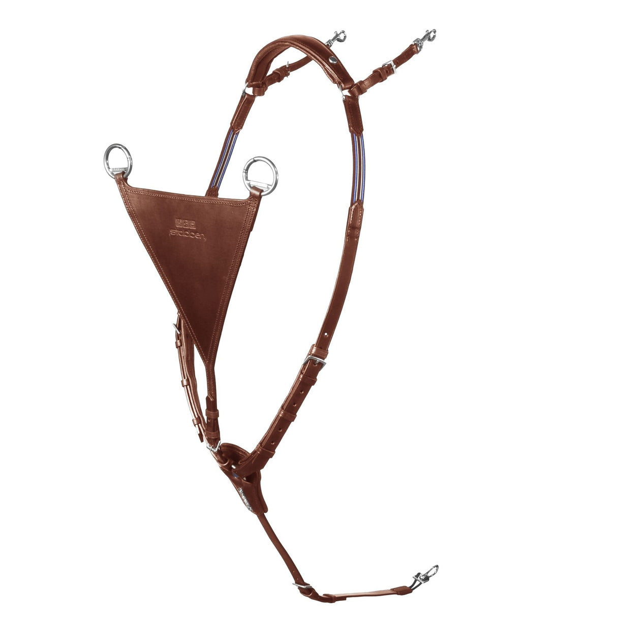 Stubben Pro-Jump Breastplate Closed Martingale Fork #colour_redwood