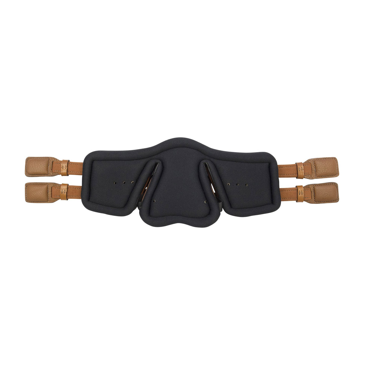 Stubben Equi-Soft® Short Saddle Girth with Cover - Tobacco #colour_neoprene-black