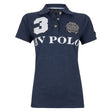 HV Polo Favouritas EQ Short Sleeve Polo Shirt - Denim Melange #colour_denim-melange