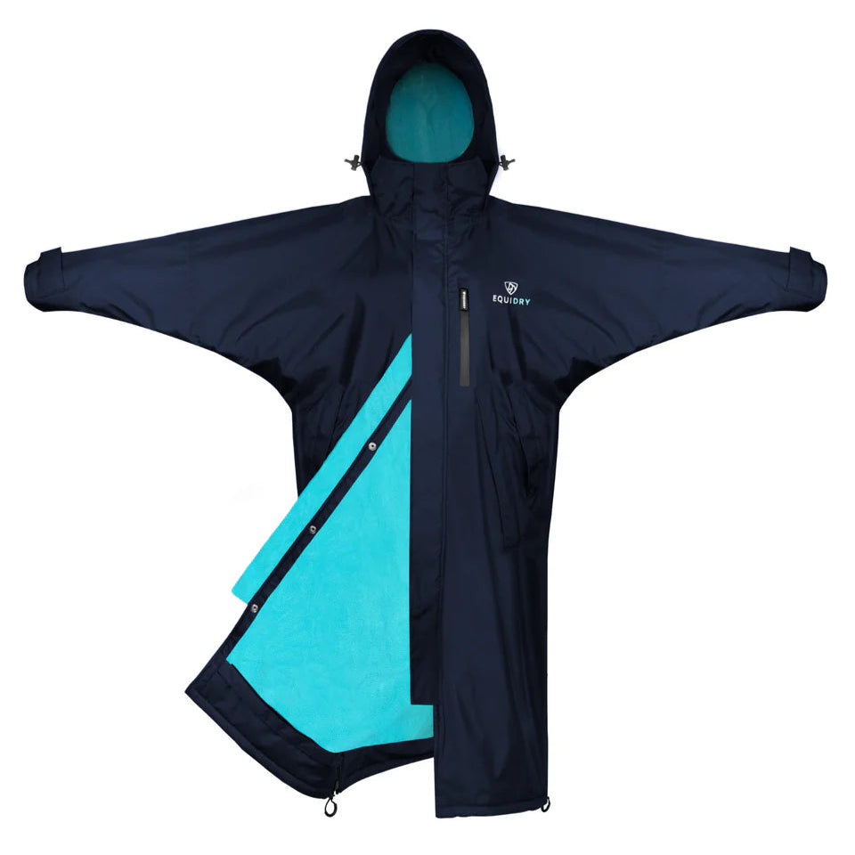 EQUIDRY Women's Thin Fleece Evolution #colour_navy-turquoise