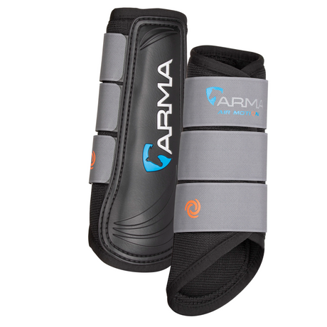 Shires ARMA Air Motion Brushing Boots #colour_black-grey