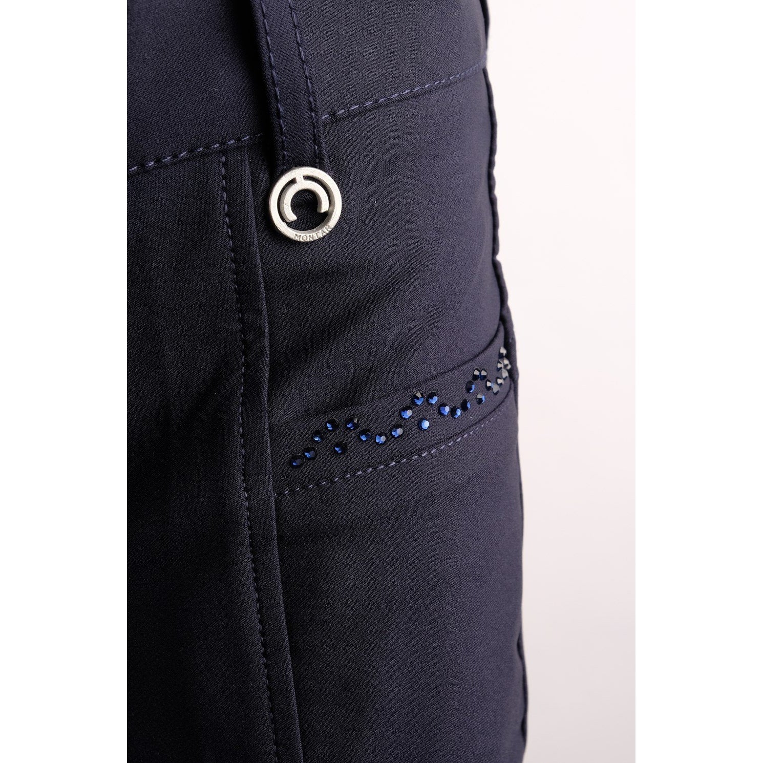 Montar Junior Crystal Yati verstellbare Kniebundreithose in Marineblau