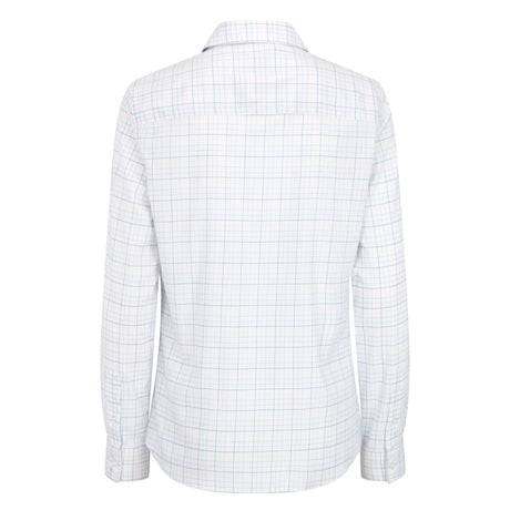 Hoggs of Fife Callie Ladies Twill Check Shirt #colour_white-pink-blue