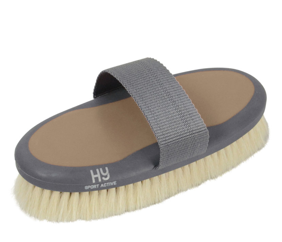 Hy Sport Active Goat Hair Body Brush #colour_desert-sand